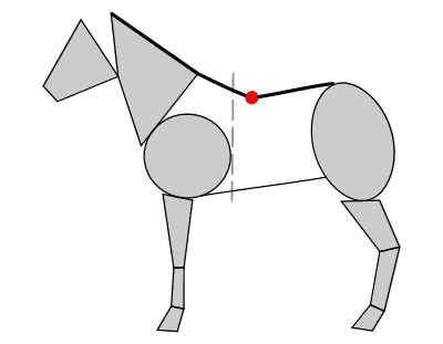рисование лошади поэтапно, этап 1